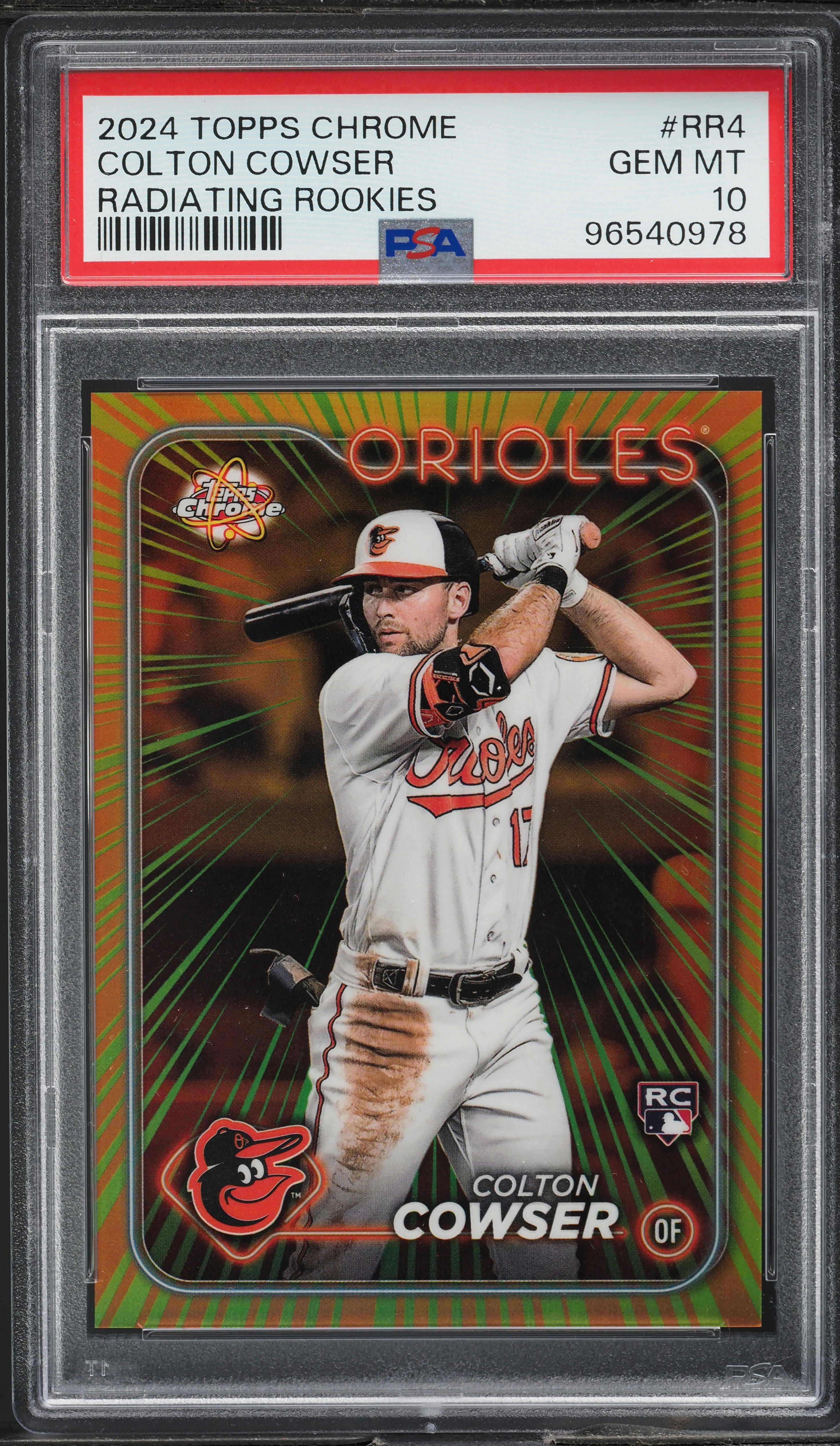 2024 Topps Chrome Radiating Colton Cowser ROOKIE #RR-4 PSA 10 GEM MINT