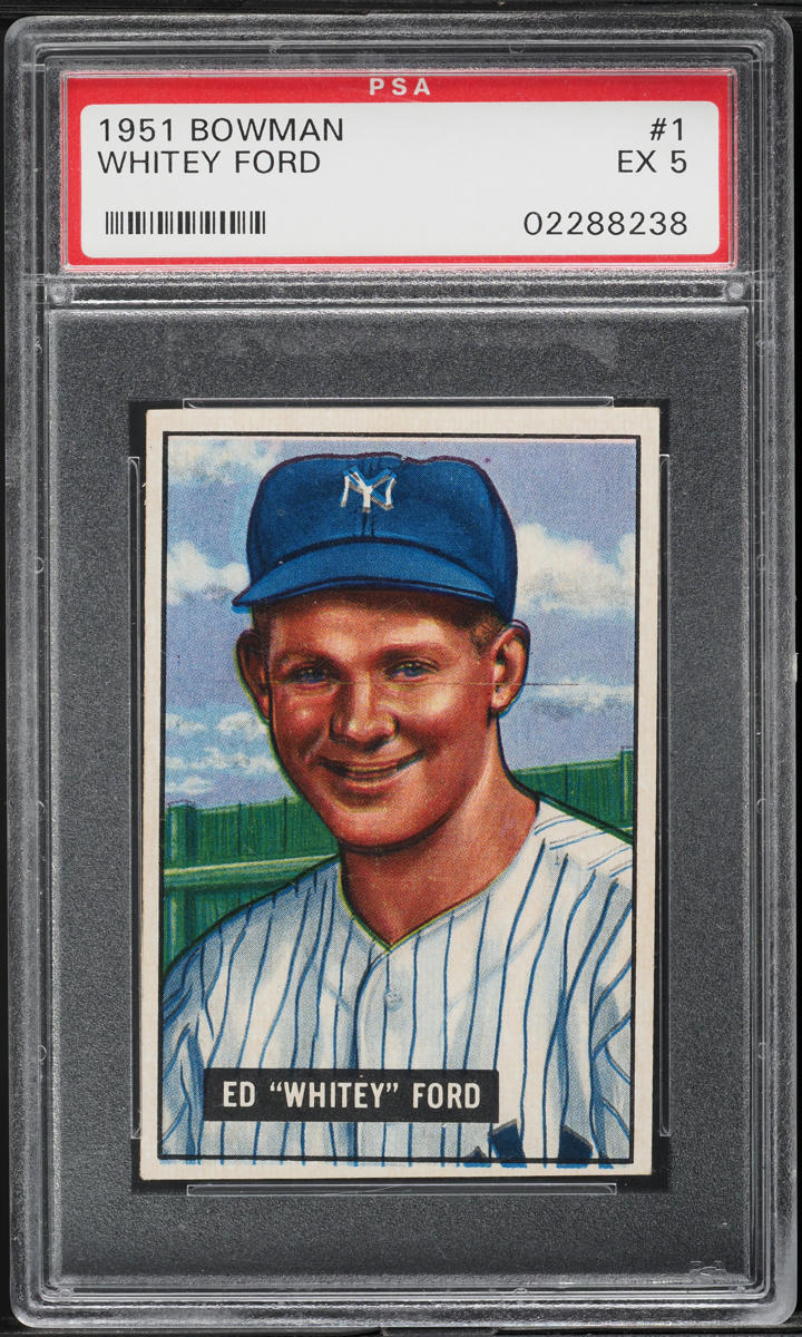 1951 Bowman Whitey Ford ROOKIE #1 PSA 5 EX