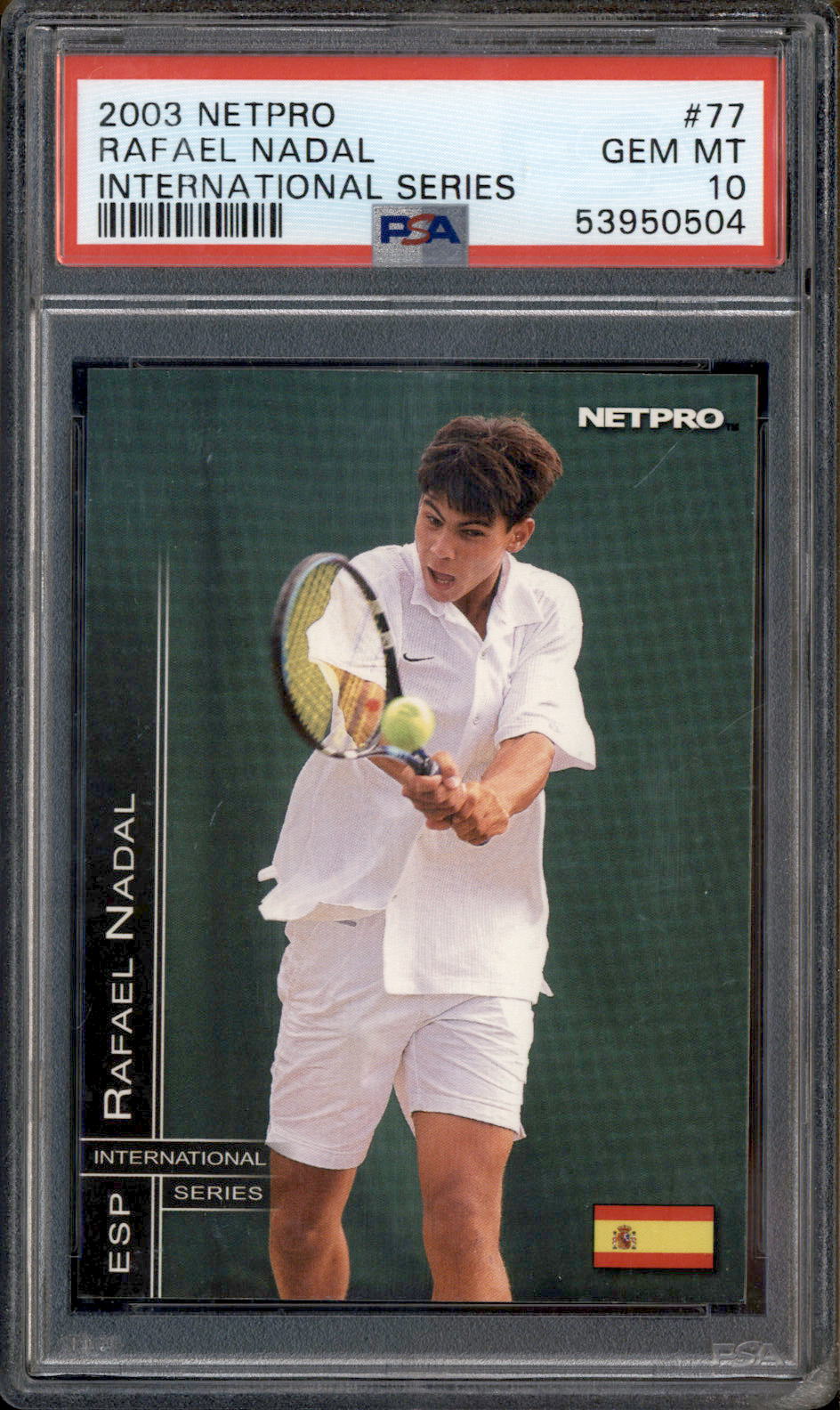 2003 Netpro International Series #77 Rafael Nadal PSA 10