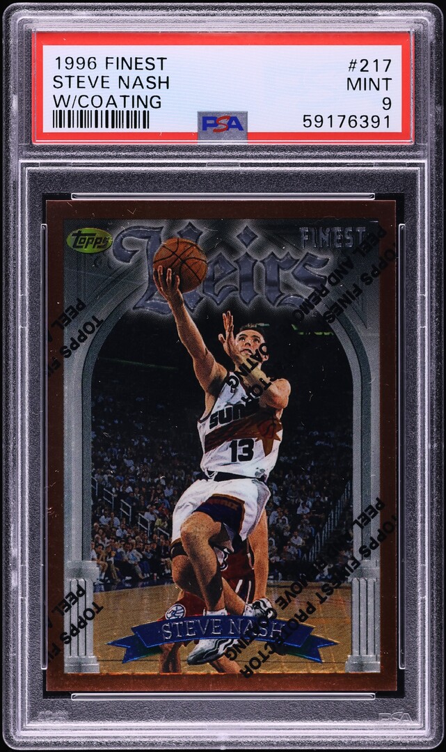 1996 Finest Basketball w/ Coating Steve Nash ROOKIE #217 PSA 9 MINT