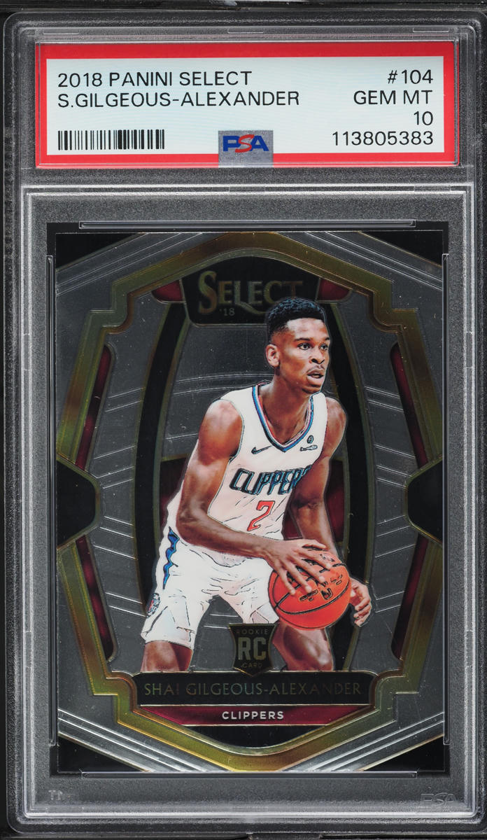 2018 Select Premier Level Shai Gilgeous-Alexander ROOKIE #104 PSA 10 GEM MINT