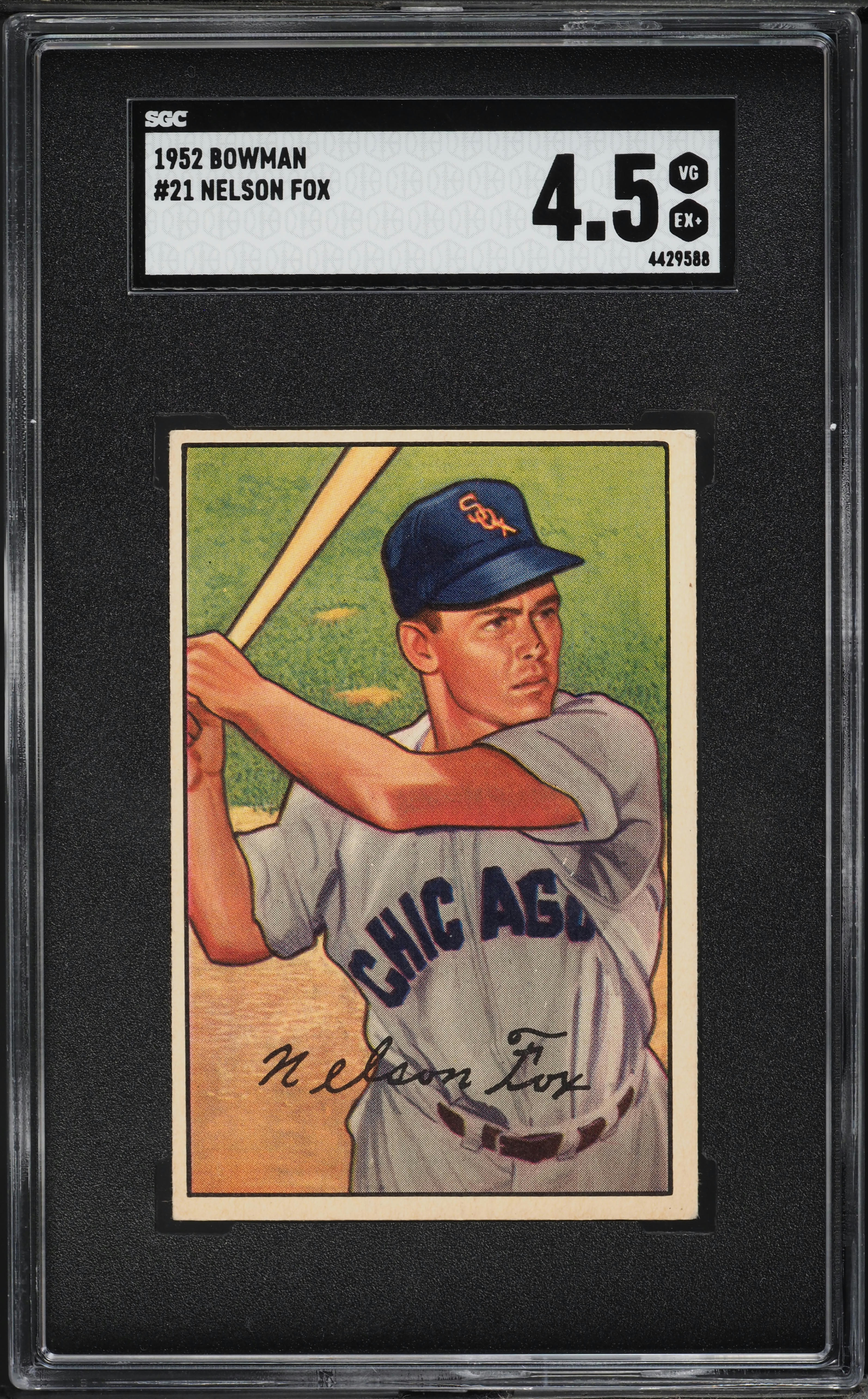 1952 Bowman Nellie Fox #21 SGC 4.5 VGEX+