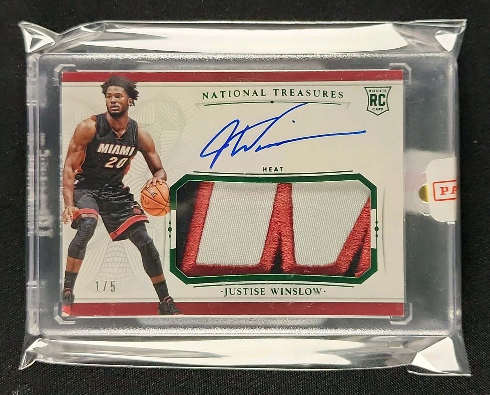 2015 National Treasures Emerald Justise Winslow RC PATCH AUTO /5 #110 MBA AUTH