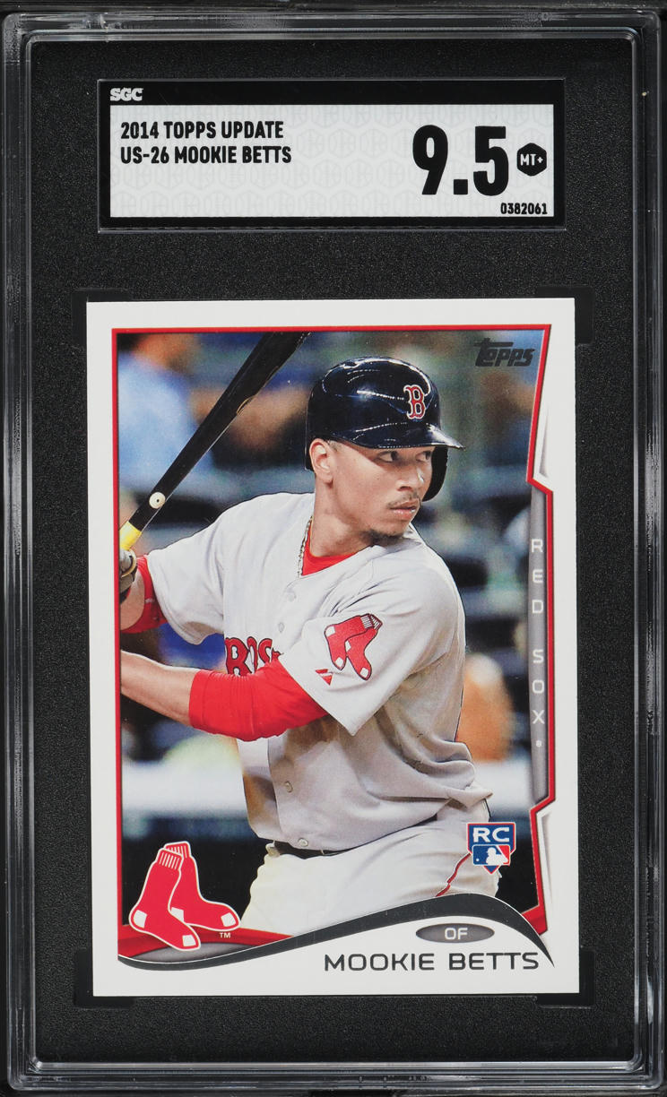 2014 Topps Update Batting Mookie Betts ROOKIE #US-26 SGC 9.5 MINT+