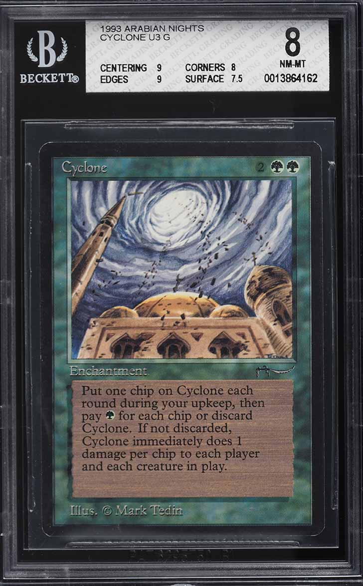1993 Magic The Gathering MTG Arabian Nights Cyclone U3 G BGS 8 NM-MT