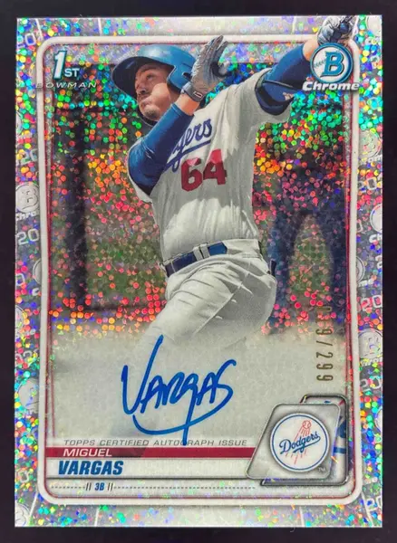 2020 Bowman Chrome Speckle Refractor #CPA-MV Miguel Vargas Auto /299