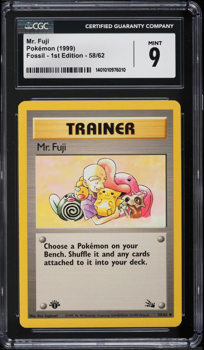 1999 Pokemon Fossil 1st Edition Mr. Fuji #58 CGC 9 MINT