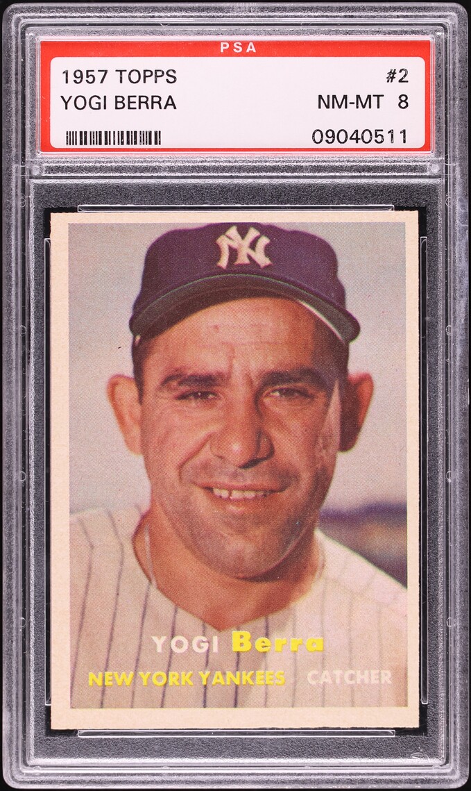 1957 Topps Yogi Berra #2 PSA 8 NM-MT
