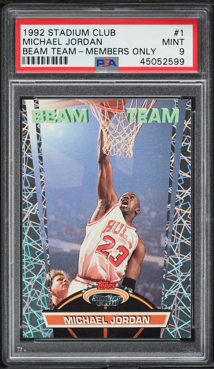 1992 Stadium Club Beam Team Members Only Michael Jordan #1 PSA 9 MINT