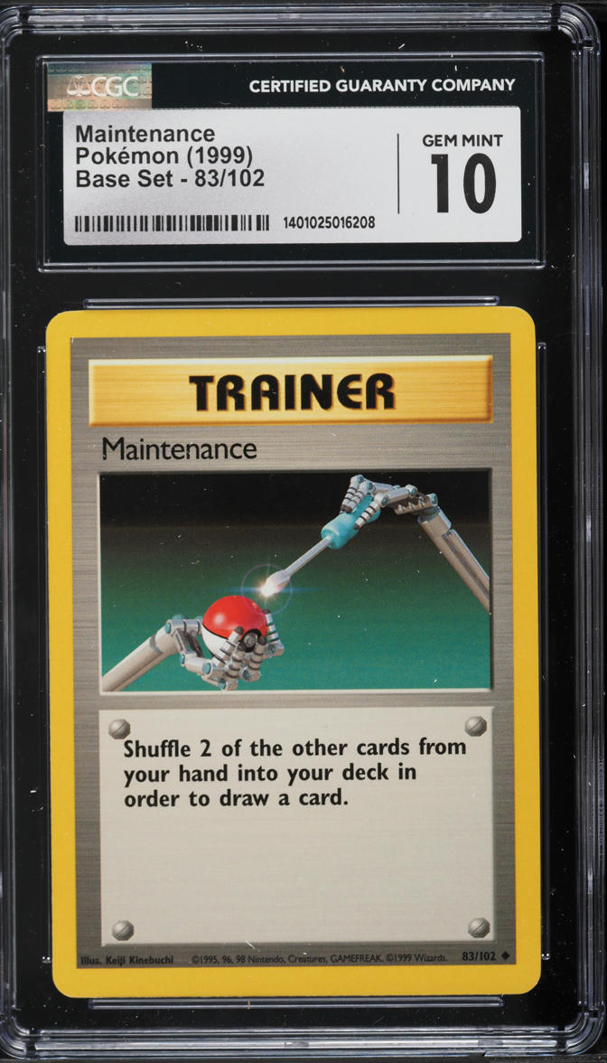 1999 Pokemon Base Set Maintenance #83 CGC 10 GEM MINT