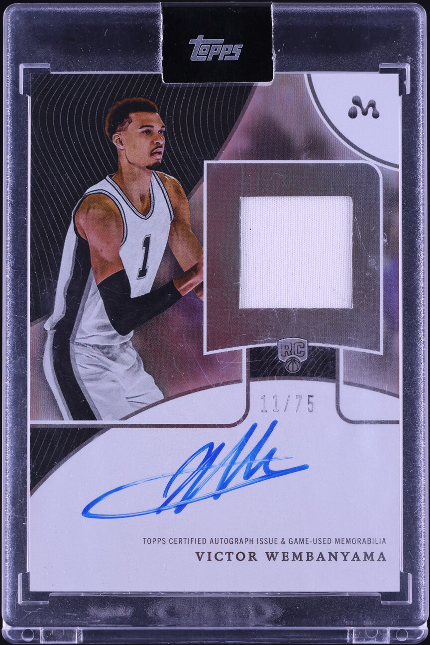 2023 Topps Mercury French Language Victor Wembanyama ROOKIE PATCH AUTO /75 #WAR-4B