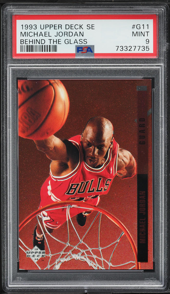 1993 Upper Deck SE Behind The Glass Michael Jordan #G11 PSA 9 MINT