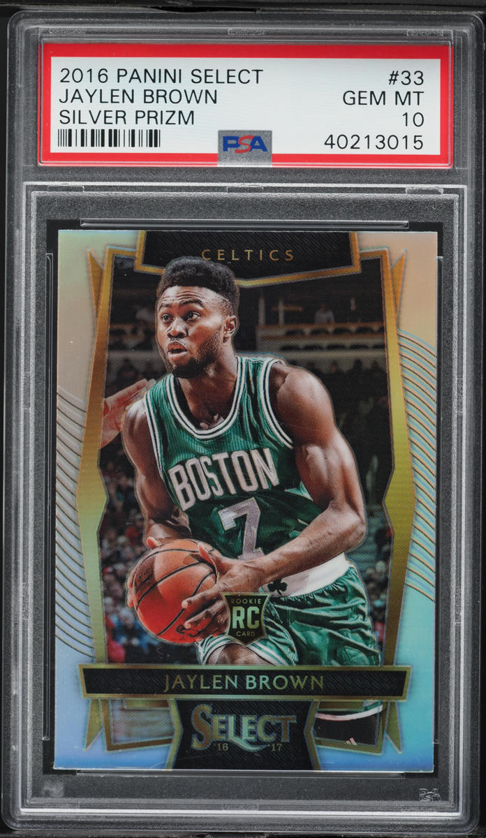 2016 Select Silver Prizm Jaylen Brown ROOKIE #33 PSA 10 GEM MINT