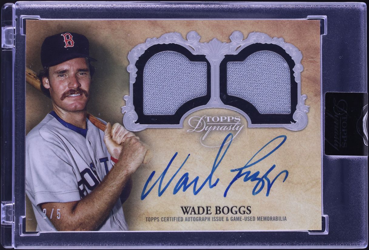 2021 Topps Dynasty Dual Wade Boggs PATCH AUTO /5 #ADR-WB1