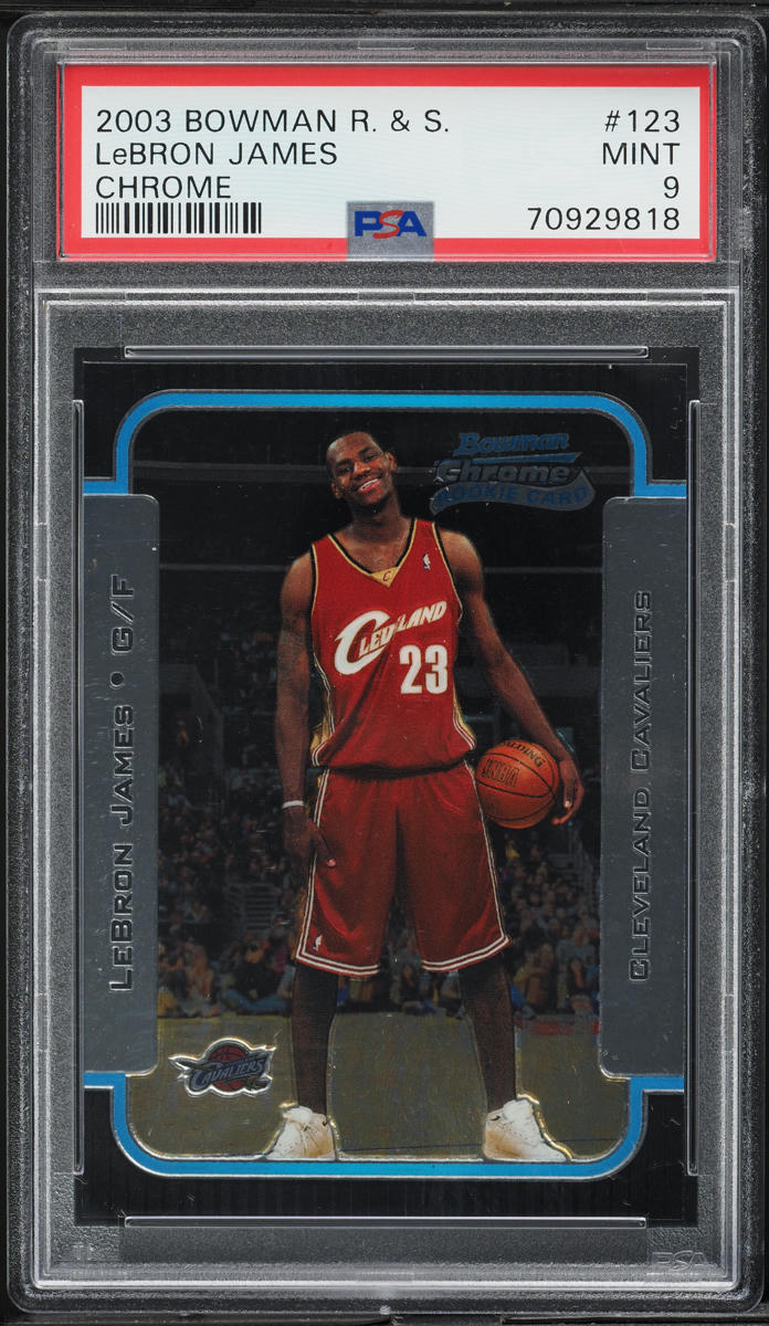 2003 Bowman Chrome Rookies & Stars LeBron James ROOKIE #123 PSA 9 MINT