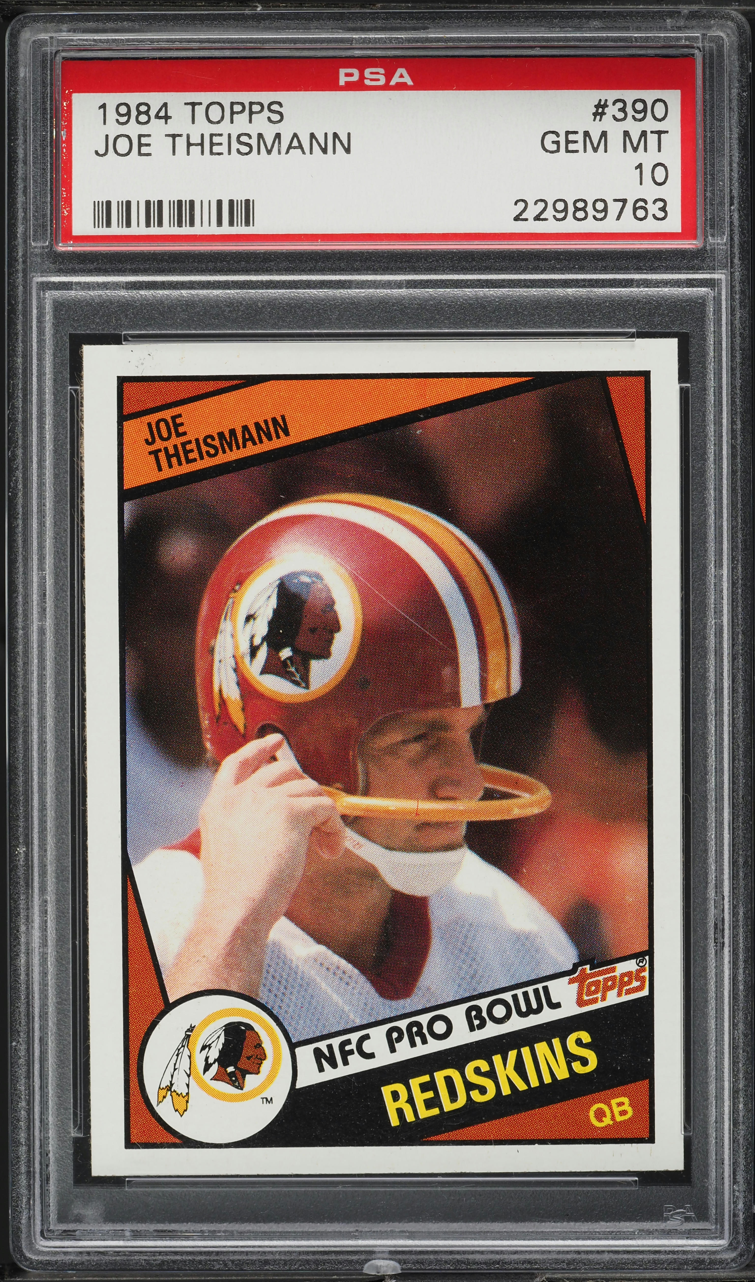 1984 Topps Football Joe Theismann #390 PSA 10 GEM MINT