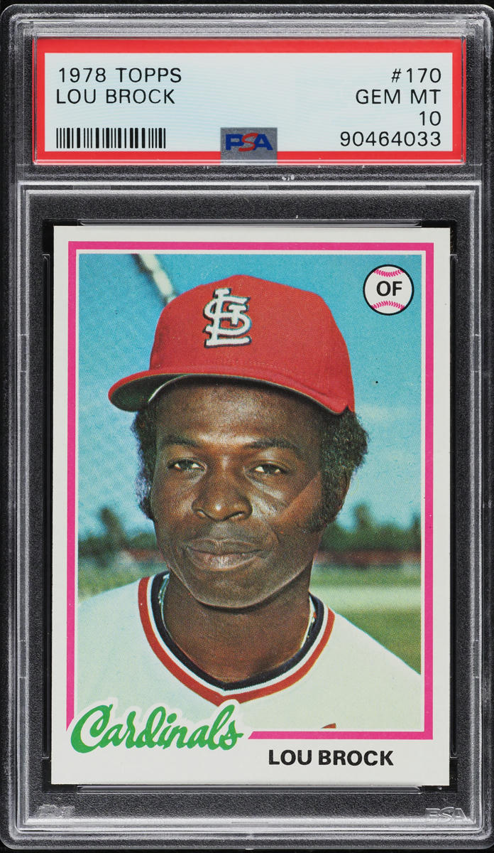 1978 Topps Lou Brock #170 PSA 10 GEM MINT