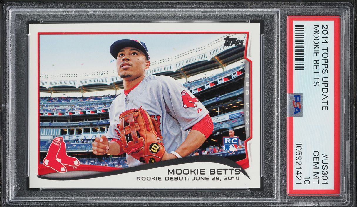2014 Topps Update Mookie Betts ROOKIE #US-301 PSA 10 GEM MINT