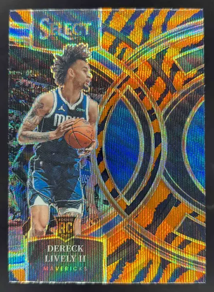 2023-24 Panini Select Tiger Prizms #111 Dereck Lively II RC Premier