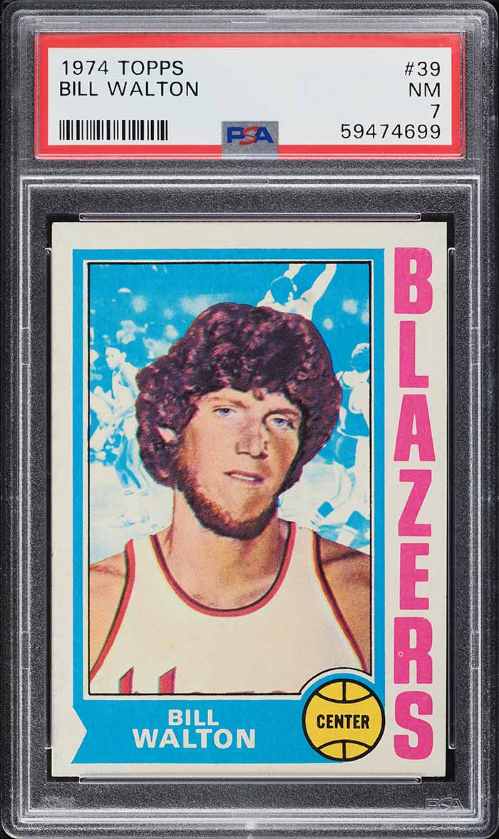 1974 Topps Basketball Bill Walton ROOKIE #39 PSA 7 NRMT