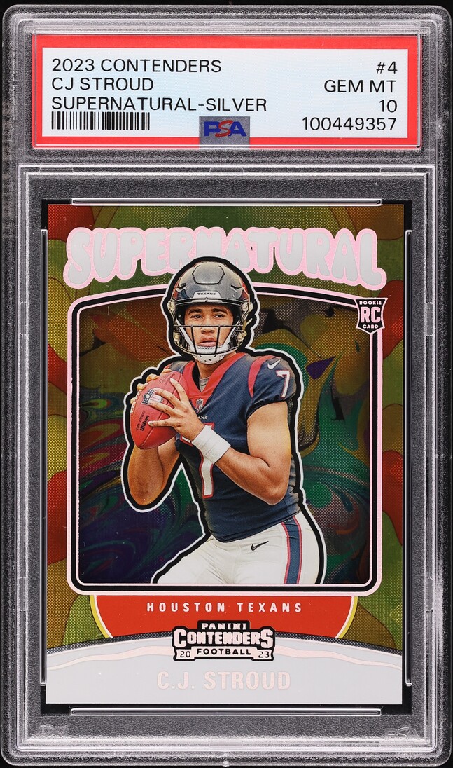 2023 Panini Contenders Supernatural Silver C.J. Stroud ROOKIE #4 PSA 10 GEM MINT