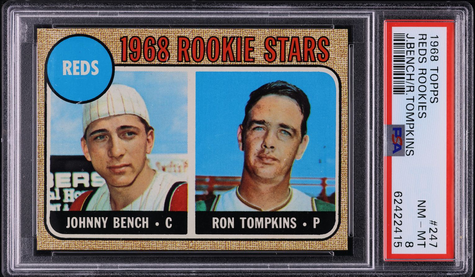 1968 Topps Johnny Bench ROOKIE #247 PSA 8 NM-MT