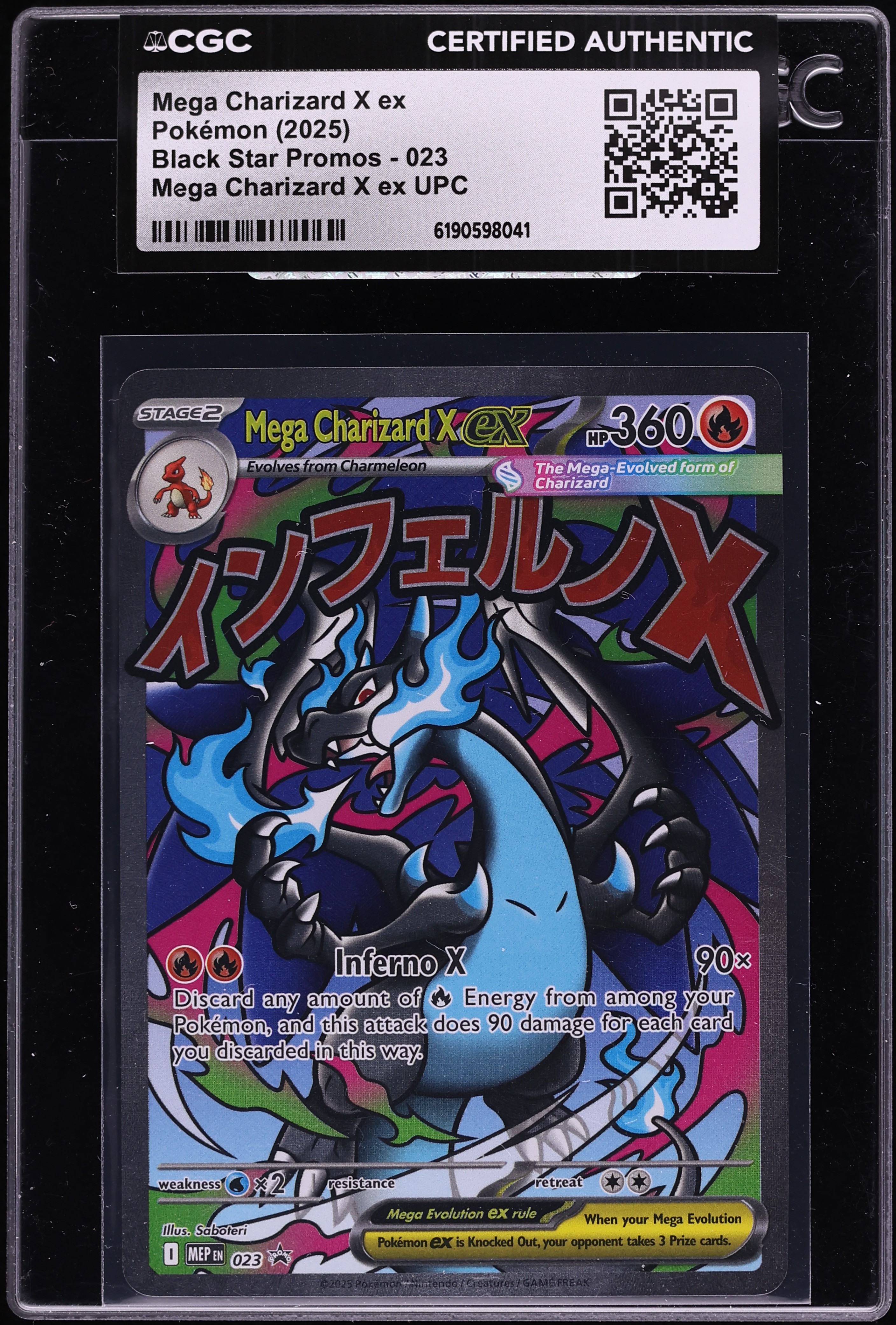 2025 Pokemon Mega Evolution Promo Ultra Premium Full Art Mega Charizard X ex #23 CGC AUTH