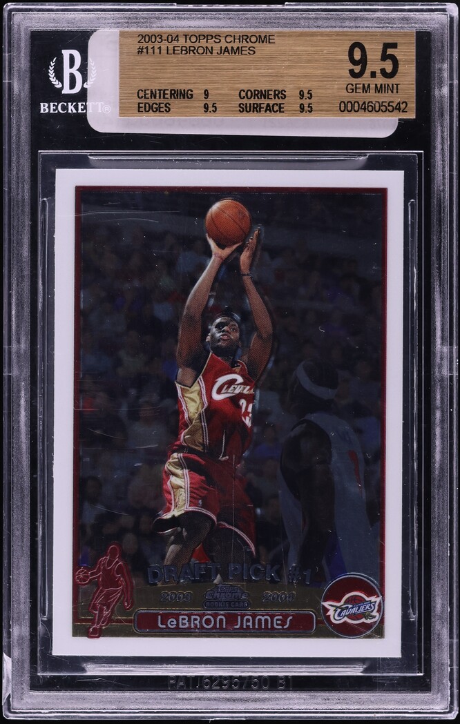 2003 Topps Chrome LeBron James ROOKIE #111 BGS 9.5 GEM MINT