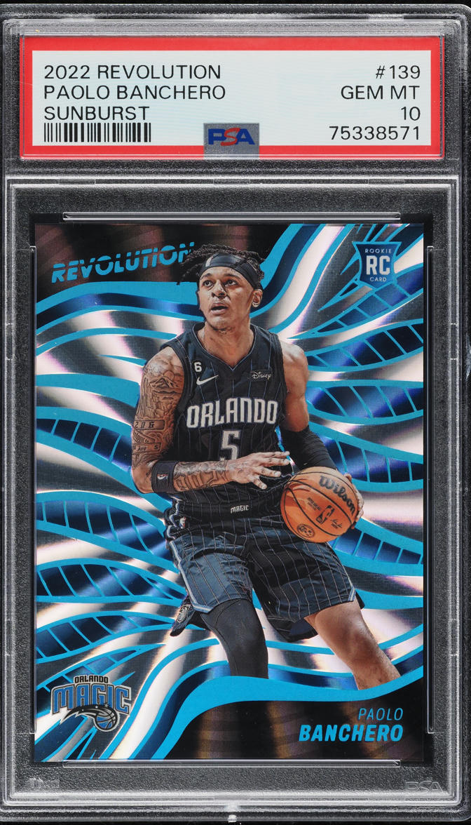 2022 Panini Revolution Sunburst Paolo Banchero ROOKIE /75 #139 PSA 10 GEM MINT