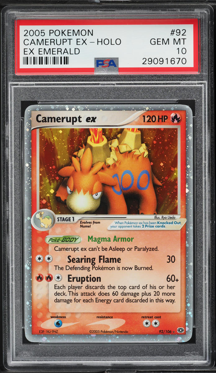 2005 Pokemon EX Emerald Holo Camerupt ex #92 PSA 10 GEM MINT