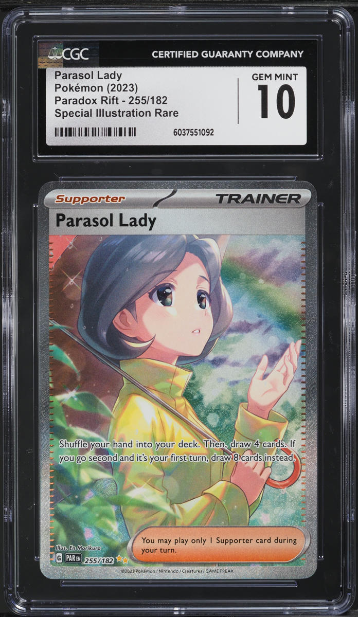 2023 Pokemon Scarlet & Violet Paradox Rift SIR Parasol Lady #255 CGC 10 GEM MINT