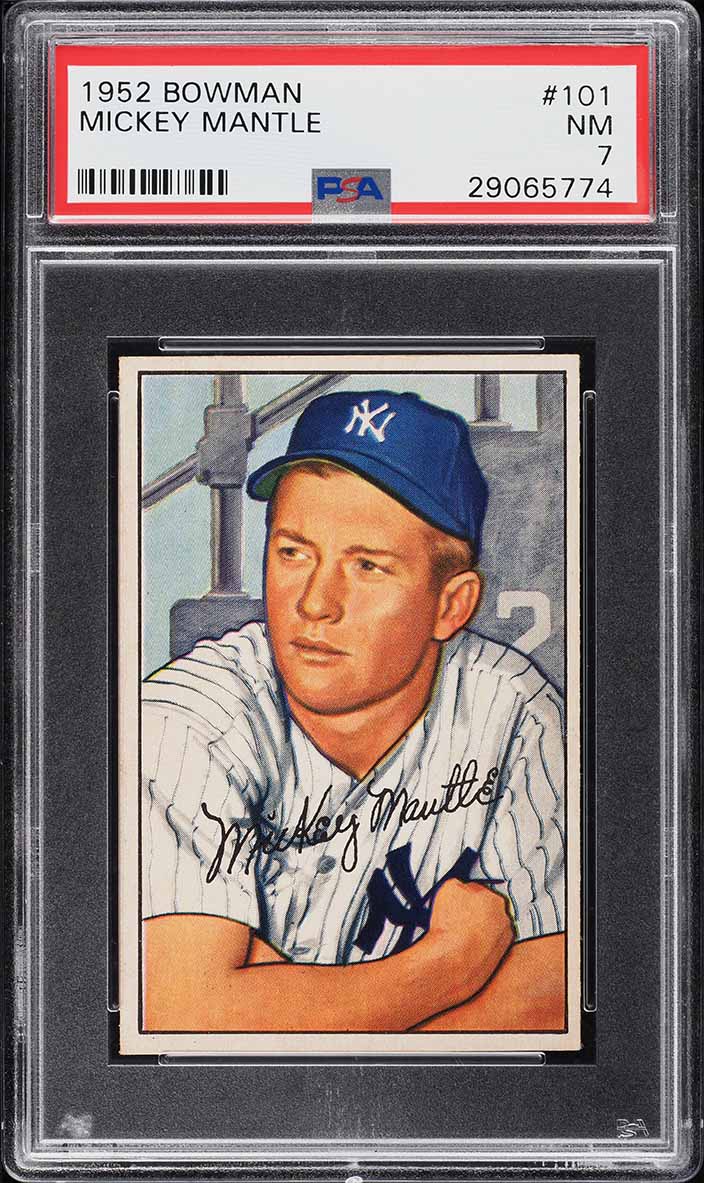 1952 Bowman Mickey Mantle #101 PSA 7 NRMT