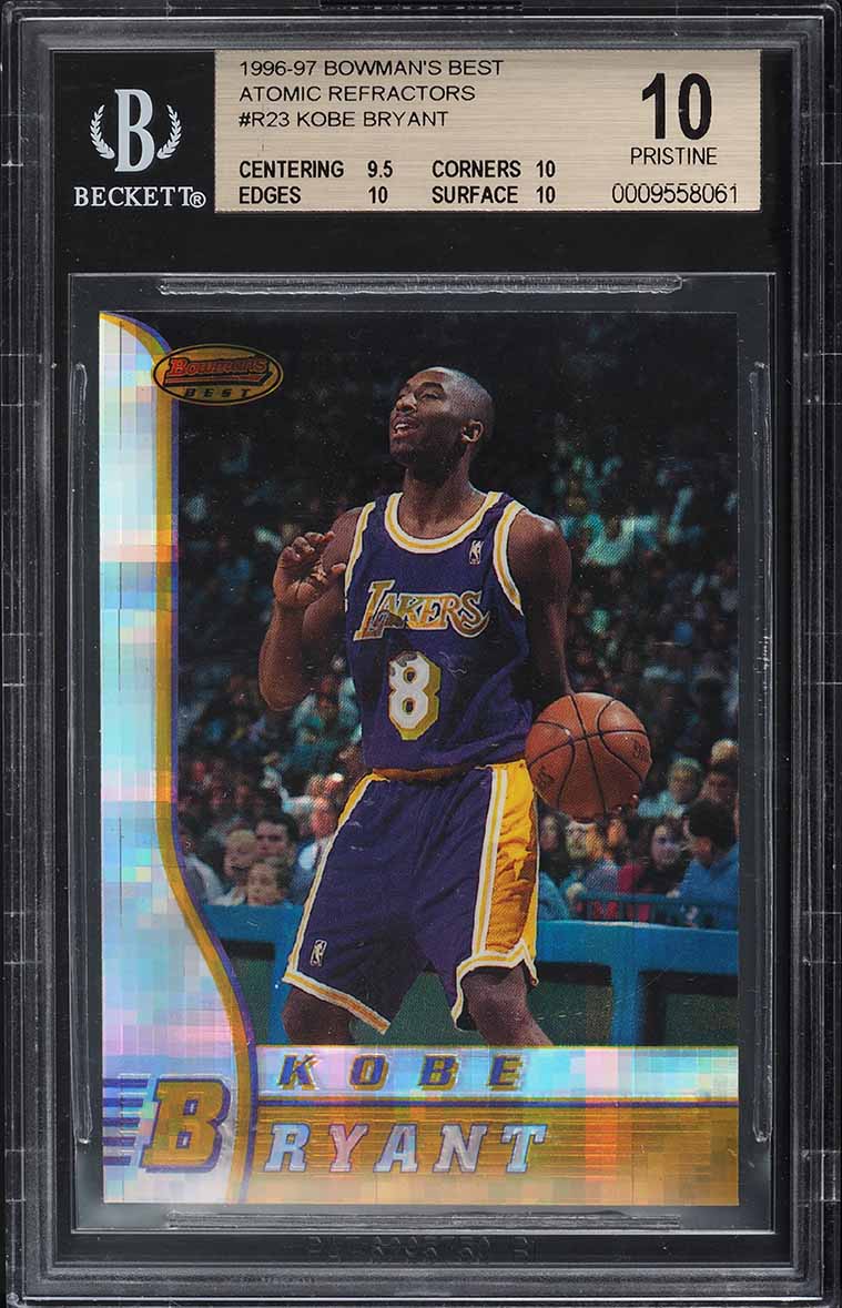 1996 Bowman's Best Atomic Refractor Kobe Bryant ROOKIE #R23 BGS 10 PRISTINE
