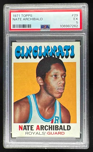 1971-72 Topps #29 Nate Archibald UER RC PSA 5