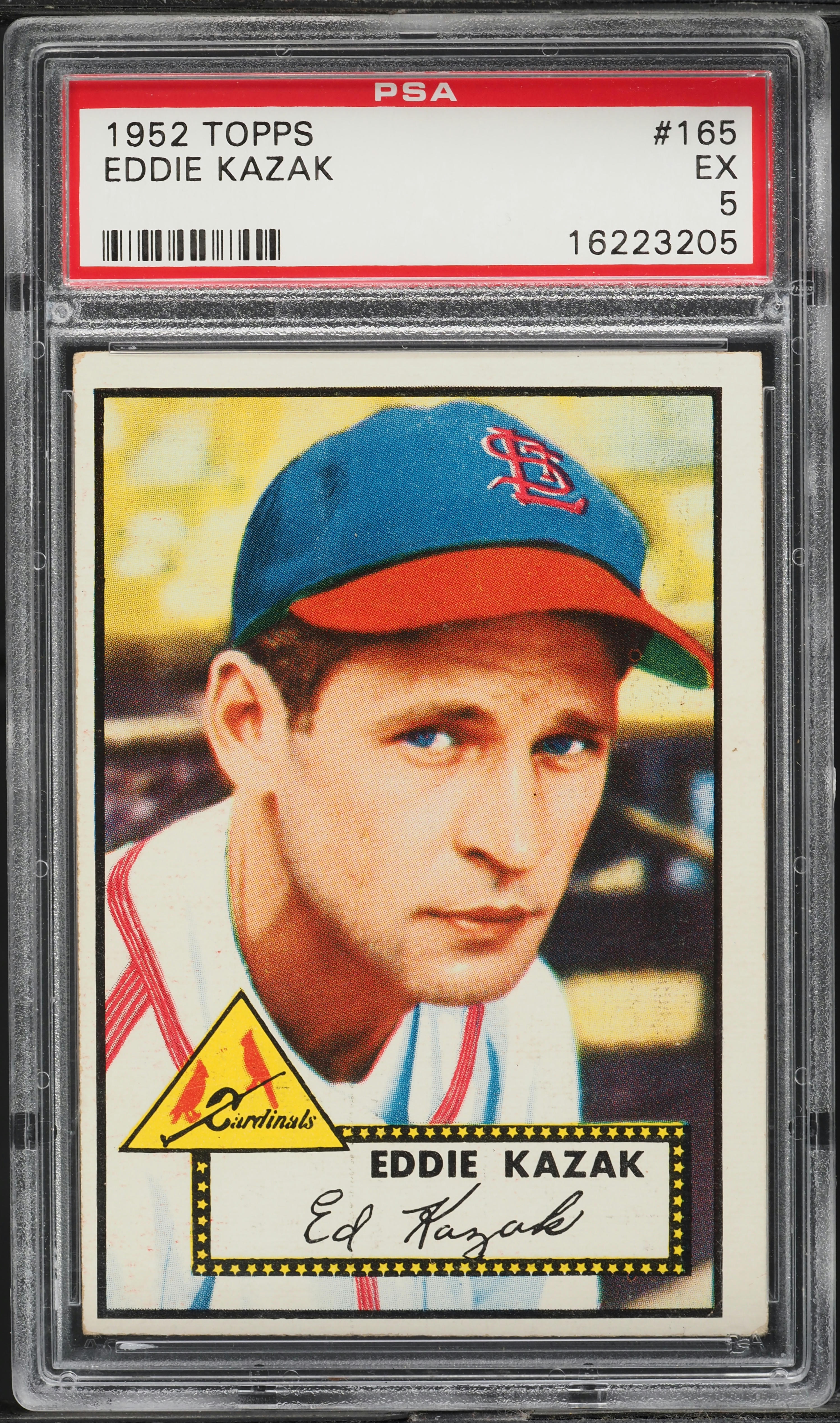 1952 Topps Eddie Kazak #165 PSA 5 EX