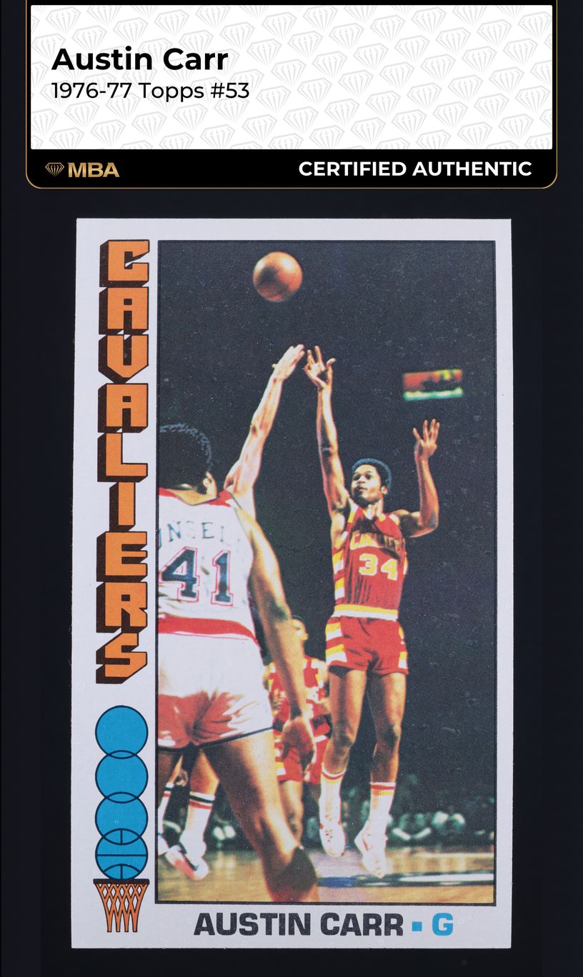 1976 Topps Basketball Austin Carr #53 MBA AUTH