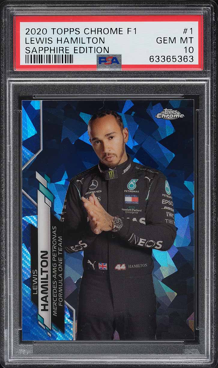 2020 Topps Chrome Formula 1 F1 Sapphire Lewis Hamilton #1 PSA 10 GEM MINT