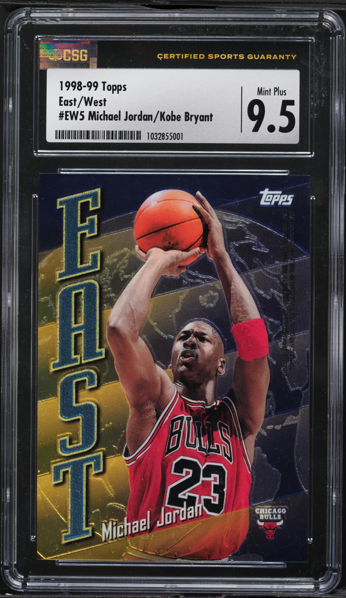 1998 Topps East West Michael Jordan & Kobe Bryant #EW5 CSG 9.5 MINT+