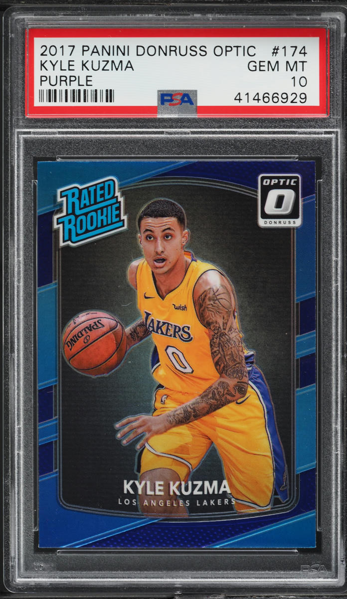2017 Donruss Optic Purple Kyle Kuzma ROOKIE #174 PSA 10 GEM MINT