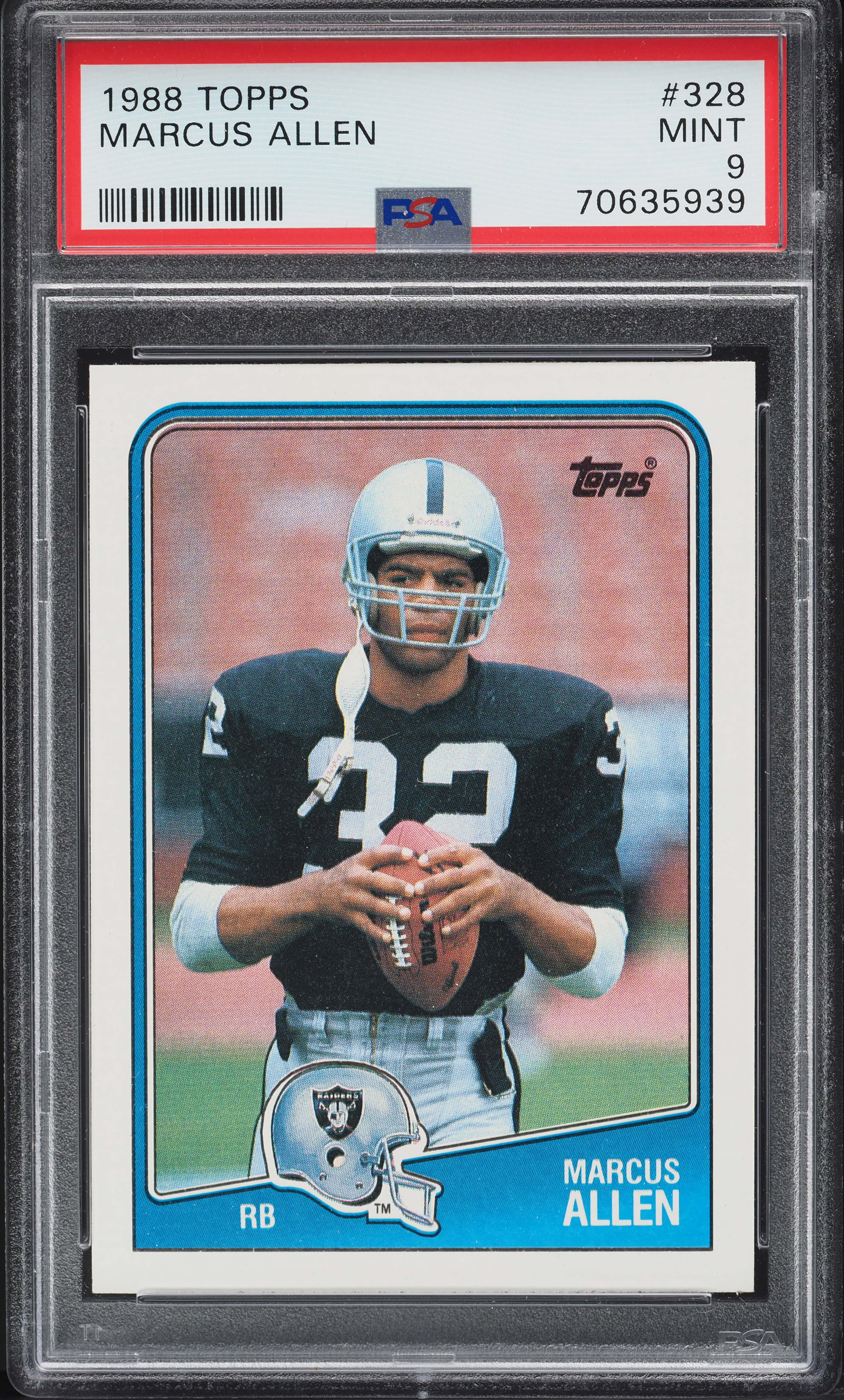 1988 Topps Football Marcus Allen #328 PSA 9 MINT