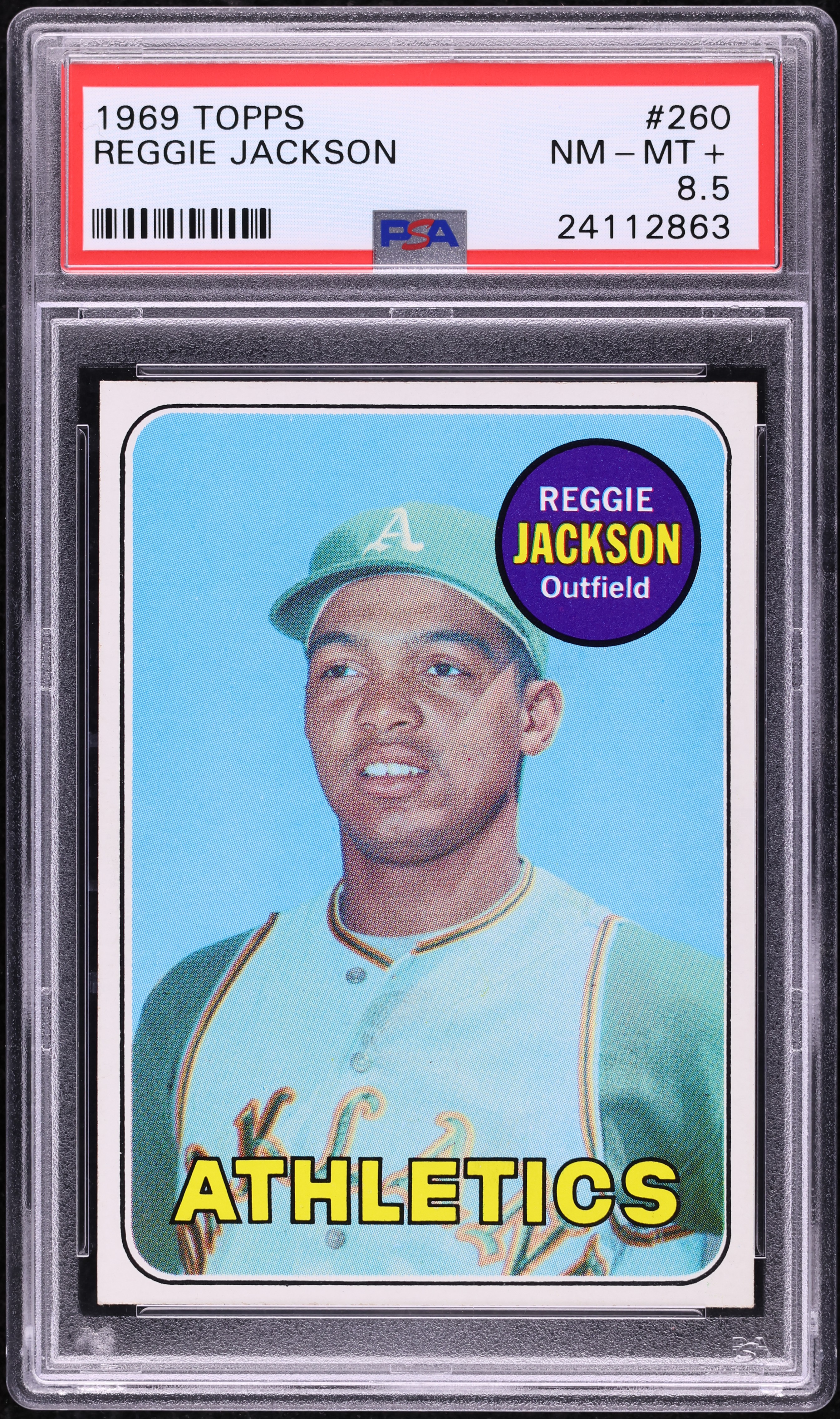 1969 Topps Reggie Jackson ROOKIE #260 PSA 8.5 NM-MT+
