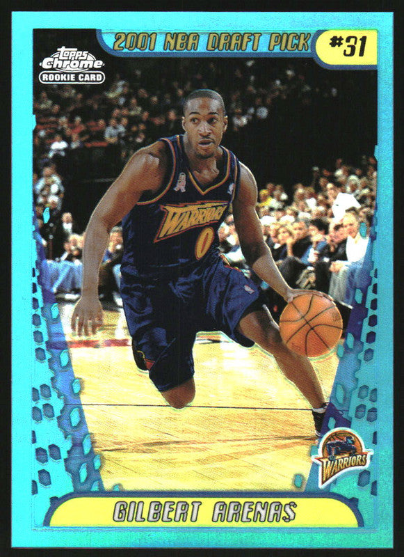 2001-02 Topps Chrome Refractors #157 Gilbert Arenas RC Rookie