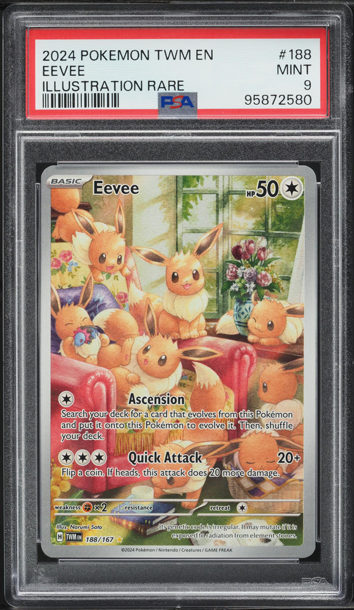2024 Pokemon Scarlet & Violet Twilight Masquerade IR Eevee #188 PSA 9 MINT