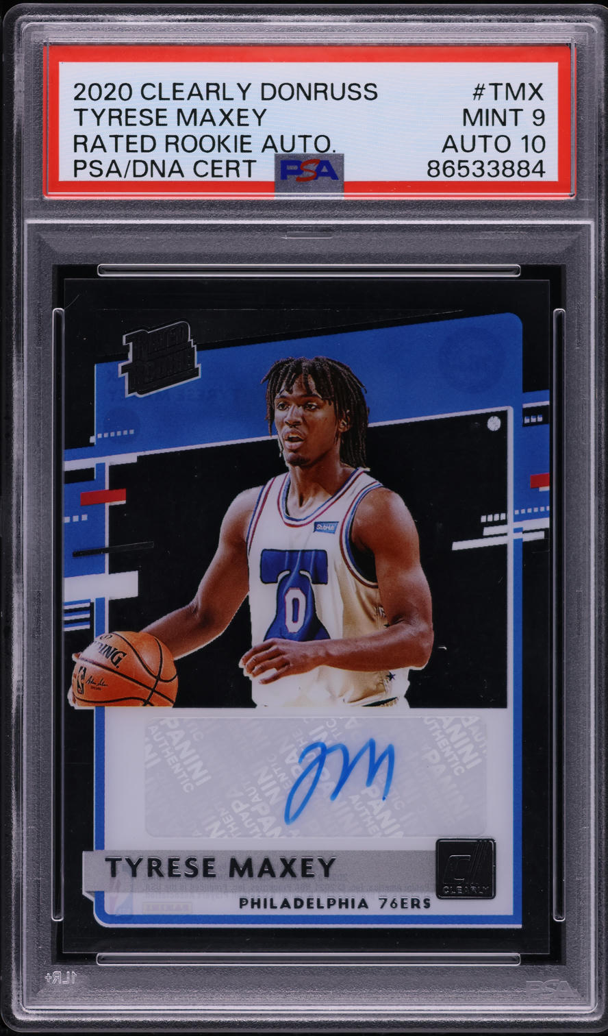 Tyrese Maxey #RRA-TMX 2020-21 Clearly Donruss Basketball Clearly Rated Rookie Autographs