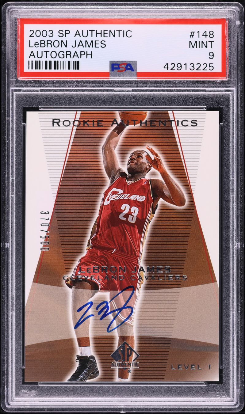 2003 SP Authentic LeBron James ROOKIE AUTO /500 #148 PSA 9 MINT