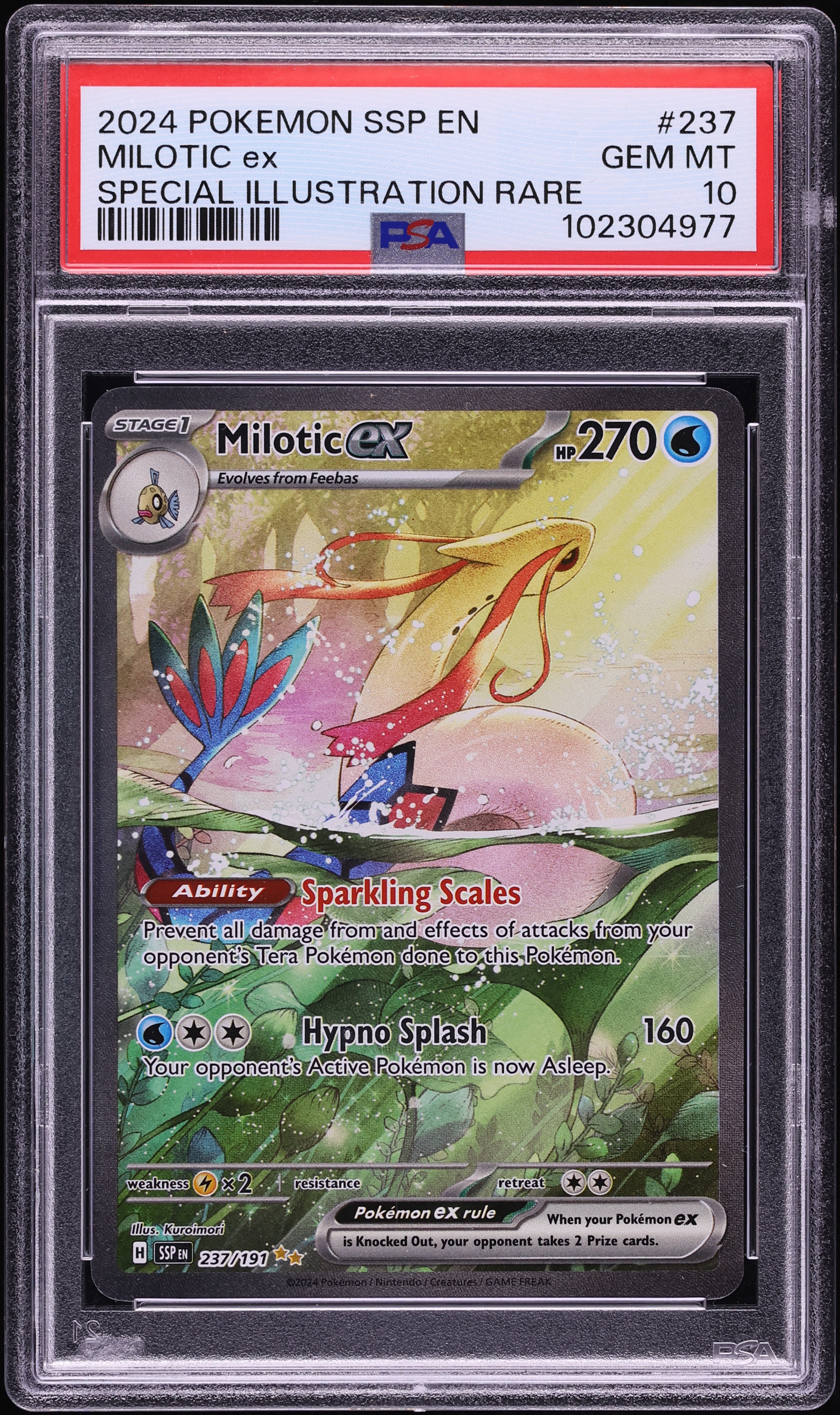 2024 Pokemon Scarlet & Violet Surging Sparks SIR Milotic Ex #237 PSA 10 GEM MINT