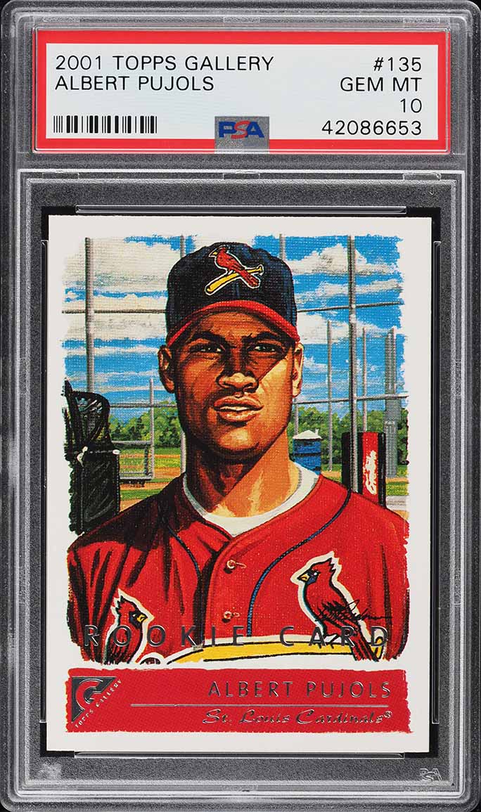 2001 Topps Gallery Albert Pujols ROOKIE RC #135 PSA 10 GEM MINT