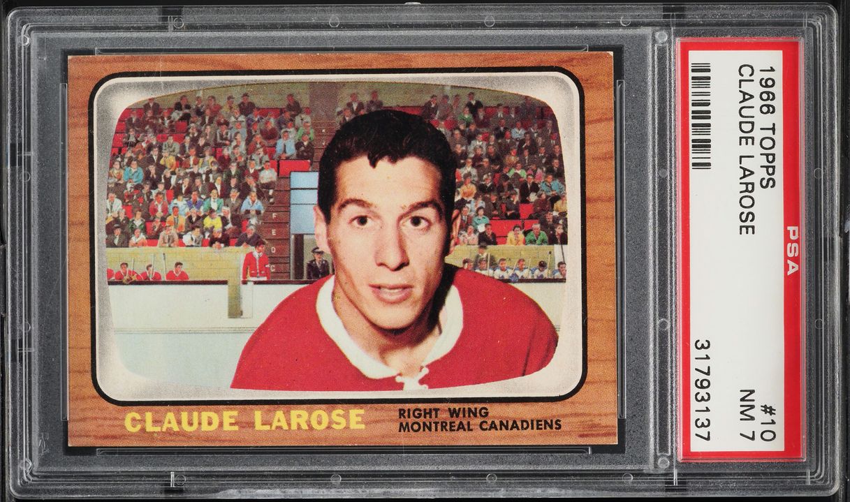 1966 Topps Hockey Claude Larose #10 PSA 7 NRMT