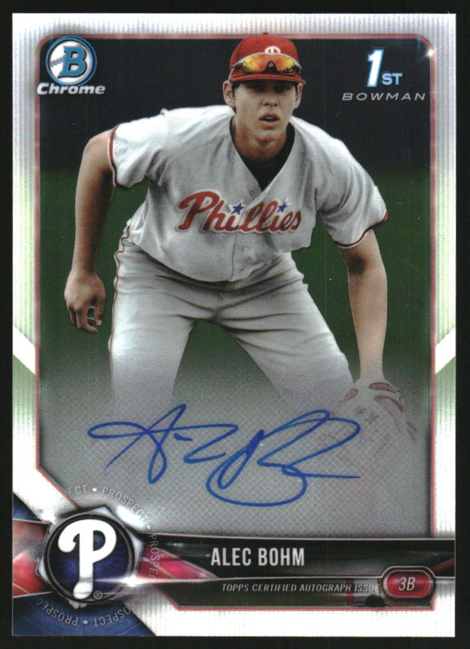 2018 Bowman Draft Chrome Pick Autographs #CDA-AB Alec Bohm Auto