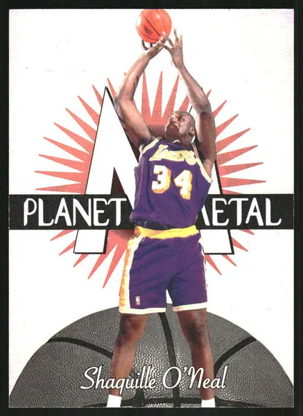 1997-98 Skybox Metal Universe Planet Metal #4 PM Shaquille O'Neal